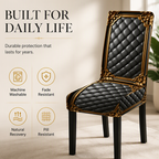 🪑Washable Stretch Chair Cover – Baroque Gilded Print High‑Density Elastic Fabric ✨
